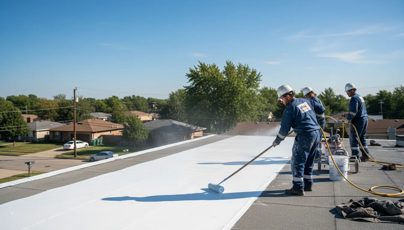 Commercial roof coating in Roseville, OH near me